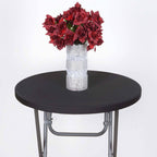 Spandex Table Top Cover Black Fitted Cocktail Topper - Wrinkle-Free Table Topper