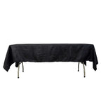 Taffeta 60"x102" Rectangle Tablecloth Black - Accordion Crinkle Table Cover
