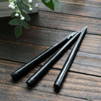 10-Pack Taper Candles Premium Wax Design Black - Unscented Candles for Upscale Settings 10"