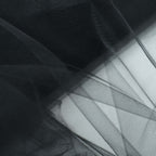 54"x40 Yards Black Tulle Fabric Bolt, DIY Crafts Sheer Fabric Roll