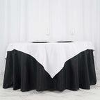 Polyester 70"x70" Table Overlay Square Tablecloth White - Wrinkle-Resistant & Durable Table Cover for Events