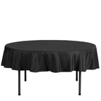 Polyester 70" Round Tablecloth Black - Durable & Wrinkle-Resistant Table Cover