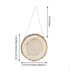 2 Pack 8" Dia Natural Blank Hanging DIY Wood Sign, Round Wood Plaques