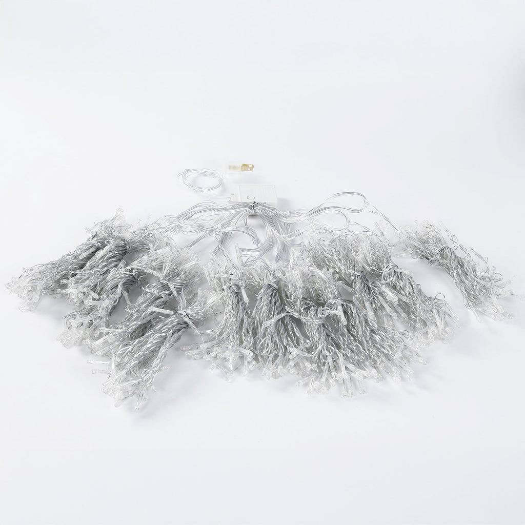 Blue 600 LED Twinkle Fairy Lights with 8 Modes, Plug In Connectable Curtain String Lights - 10ftx20ft - Bell Racket Store