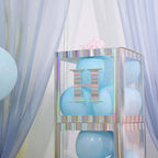 4 Pack 5" Iridescent Alphabet Stickers Banner, Customizable Stick on Letters - H