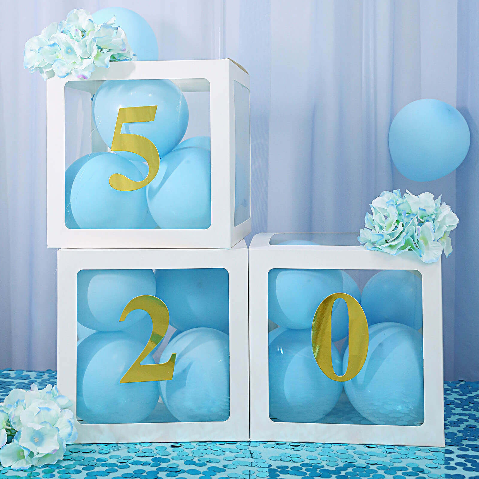 4-Pack Stickers Banner Custom 0-9 Number "6" Design Gold - Milestone Age and Date Stick-On Numbers 5"