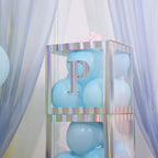 4 Pack 5" Iridescent Alphabet Stickers Banner, Customizable Stick on Letters - P