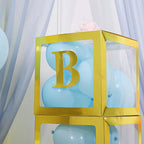 4 Pack 5" Metallic Gold Alphabet Stickers Banner, Customizable Stick on Gold Letters - B