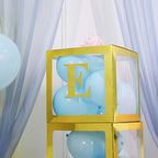 4 Pack 5" Metallic Gold Alphabet Stickers Banner, Customizable Stick on Gold Letters - E