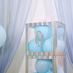 4 Pack 5" Iridescent 0-9 Number Stickers Banner, Customizable Stick on Numbers - 0