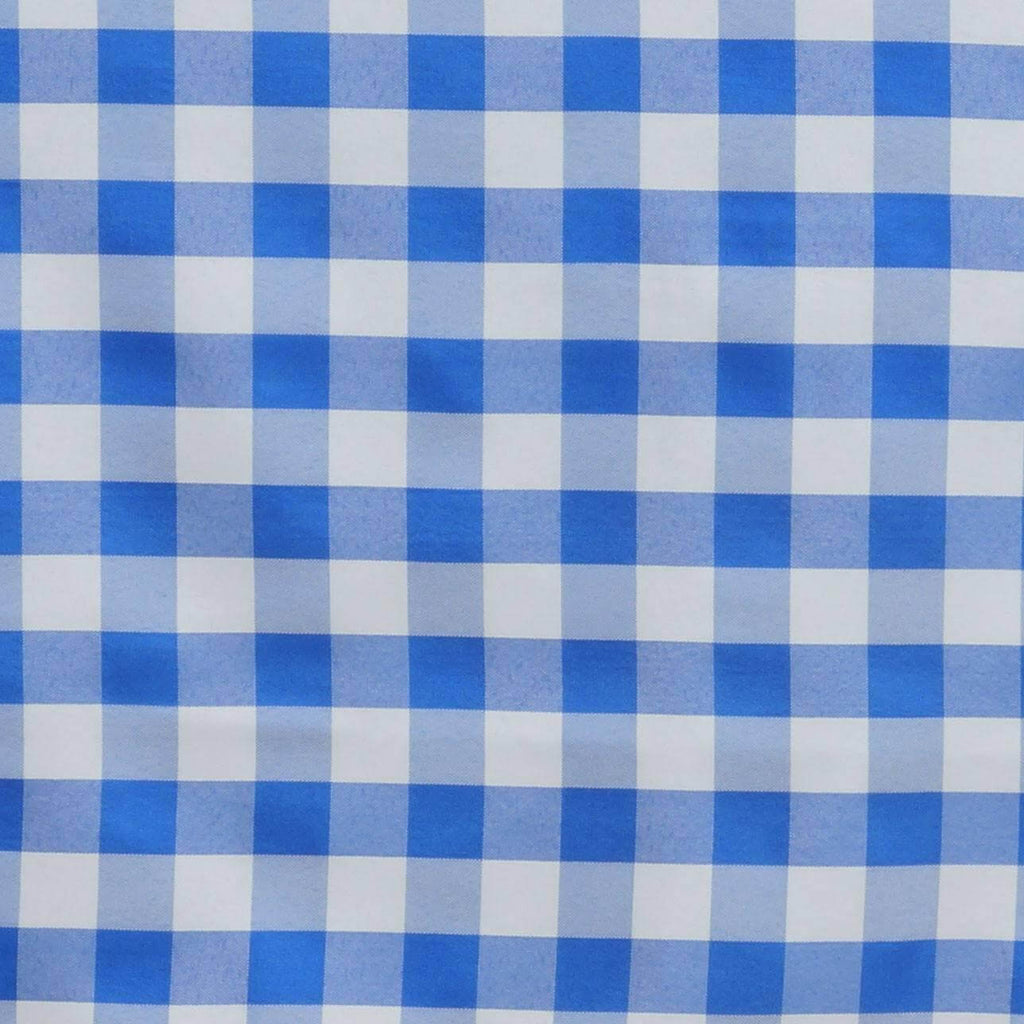 Polyester 60"x126" Rectangle Tablecloth White/Blue - Buffalo Plaid Checkered Table Cover