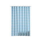 2 Pack White Light Blue Chevron Print Blackout Window Curtain Grommet Panels, Noise Canceling Curtains - 52"x108"