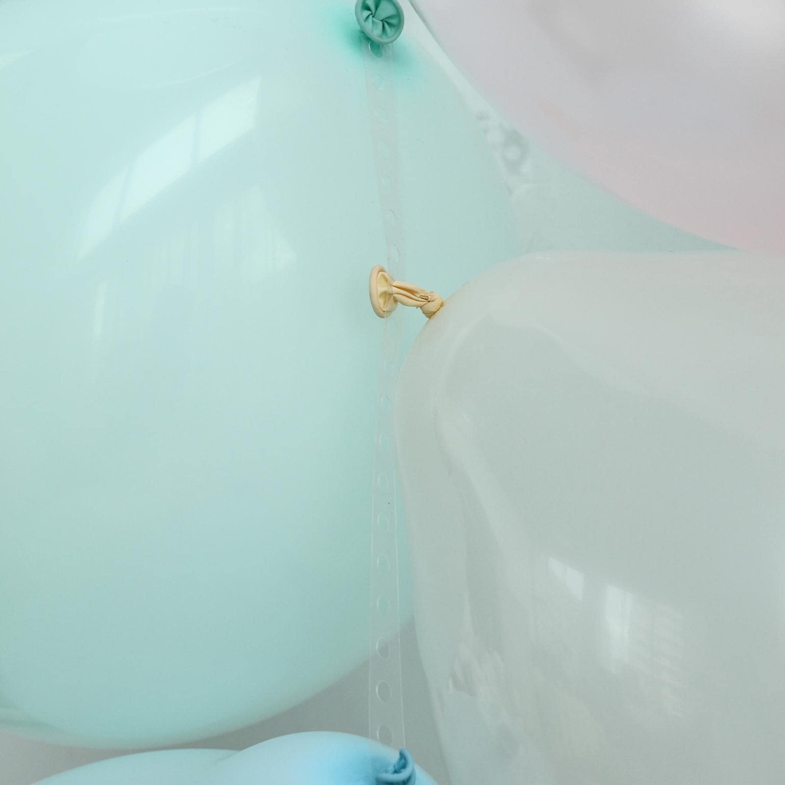 Set of 4 Balloon Arch Kit - Decorating Strips, Balloon Tie Tool, Glue Dots and Curling Ribbon for Party Decorations