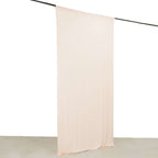 Blush 4 - Way Stretch Spandex Event Curtain Drapes, Wrinkle Free Backdrop Event Panel with Rod Pockets - 5ftx10ft - Bell Racket Store