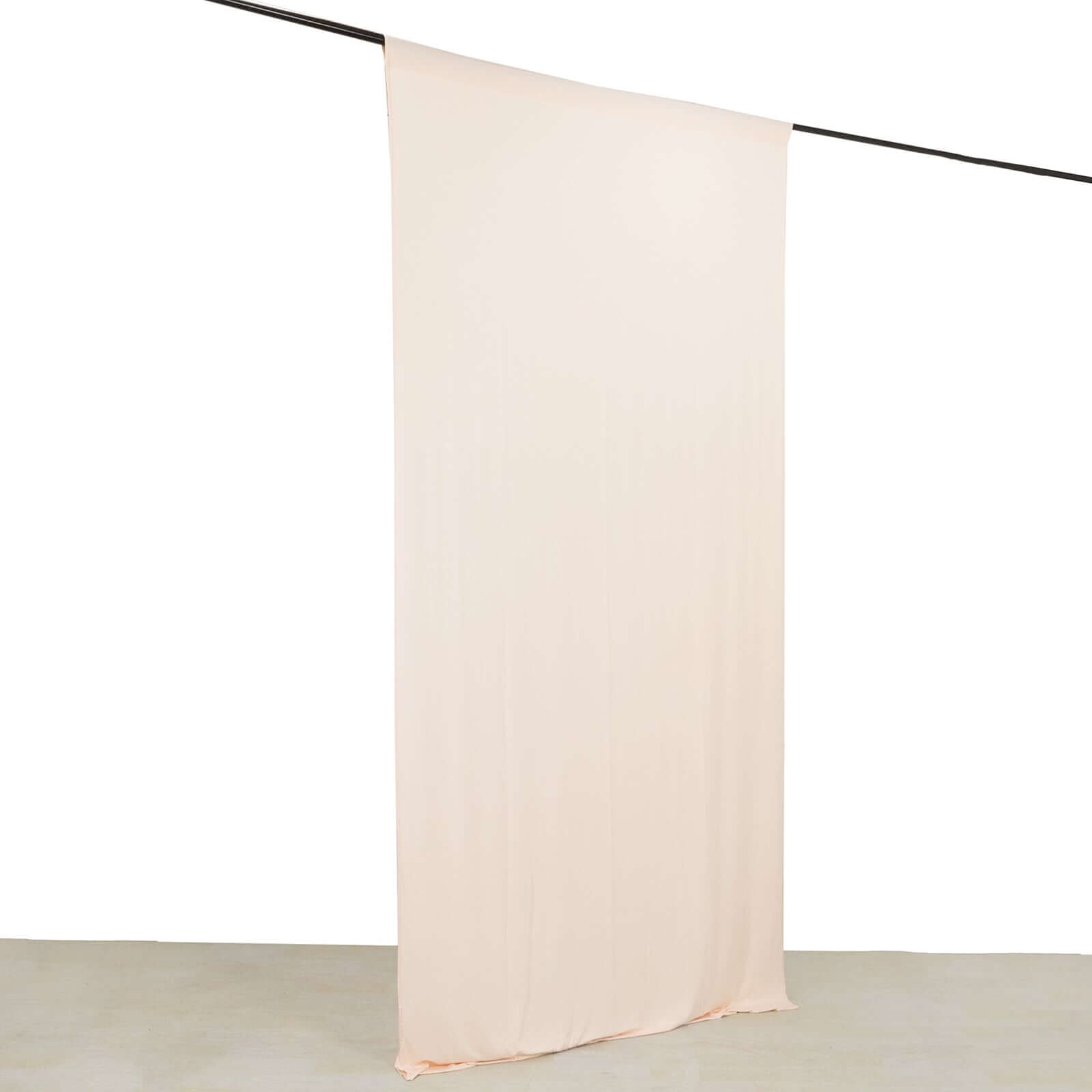 Blush 4 - Way Stretch Spandex Event Curtain Drapes, Wrinkle Free Backdrop Event Panel with Rod Pockets - 5ftx10ft - Bell Racket Store
