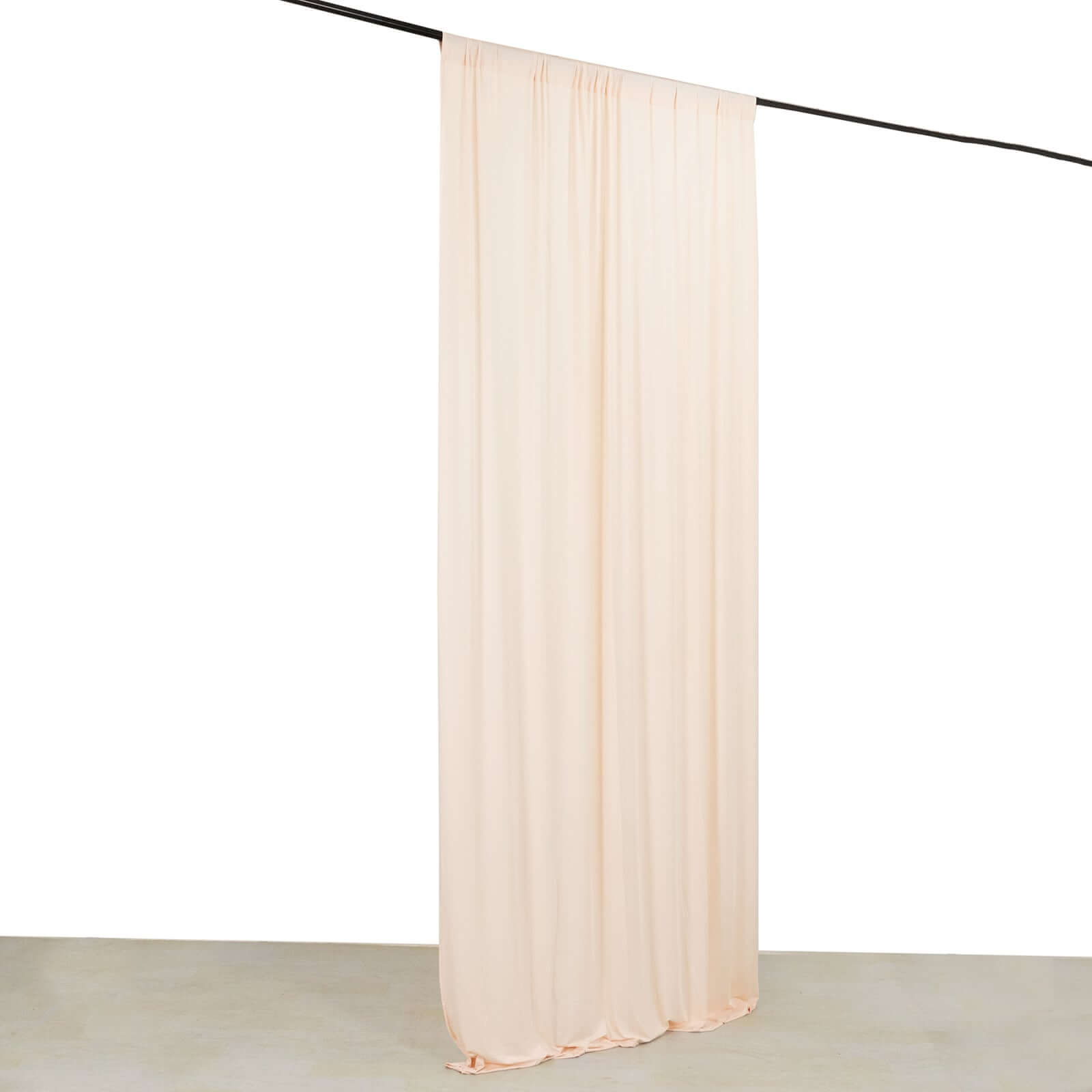 Blush 4 - Way Stretch Spandex Event Curtain Drapes, Wrinkle Free Backdrop Event Panel with Rod Pockets - 5ftx10ft - Bell Racket Store