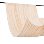 Blush 4 - Way Stretch Spandex Event Curtain Drapes, Wrinkle Free Backdrop Event Panel with Rod Pockets - 5ftx10ft - Bell Racket Store