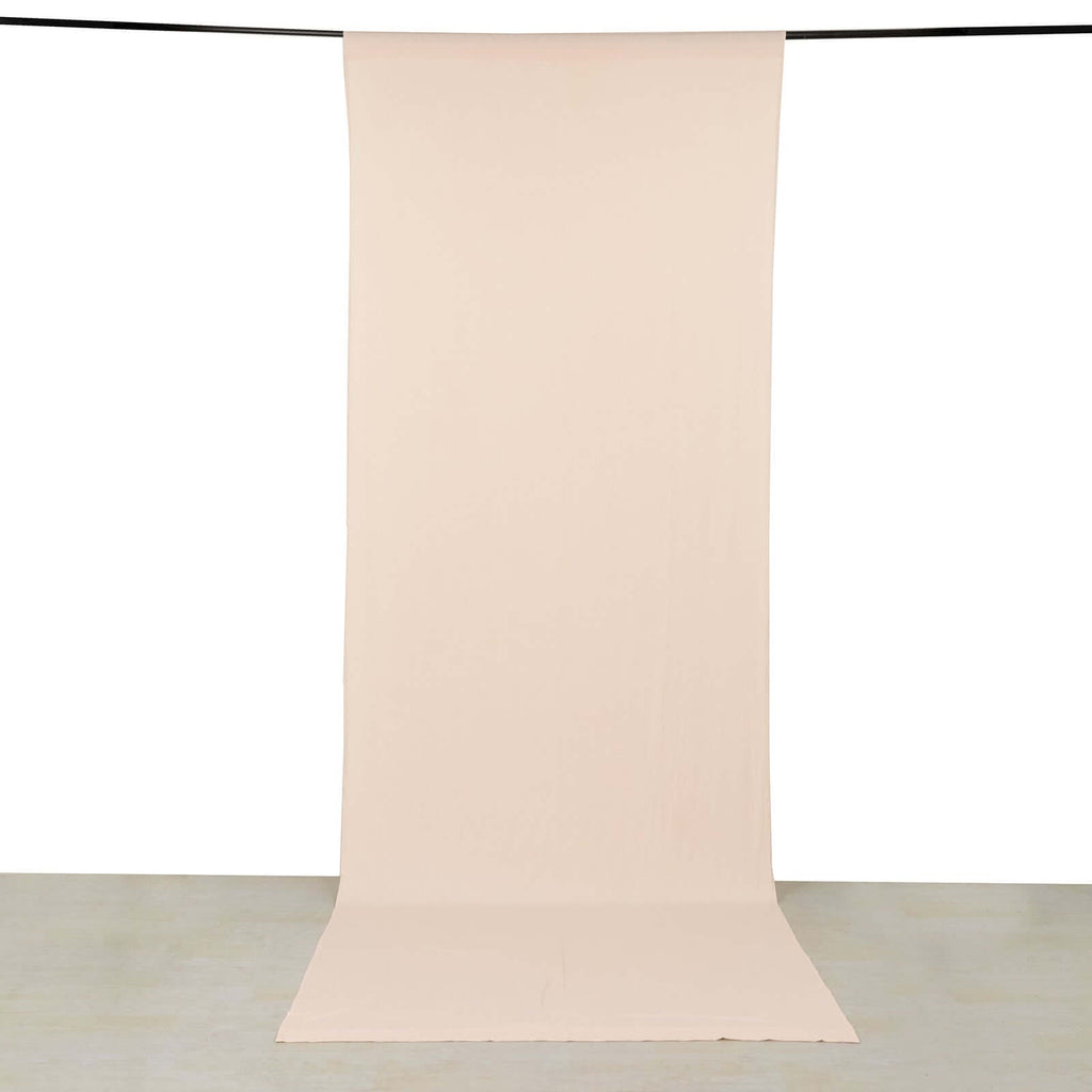Blush 4 - Way Stretch Spandex Event Curtain Drapes, Wrinkle Free Backdrop Event Panel with Rod Pockets - 5ftx14ft - Bell Racket Store