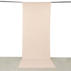 Blush 4 - Way Stretch Spandex Event Curtain Drapes, Wrinkle Free Backdrop Event Panel with Rod Pockets - 5ftx14ft - Bell Racket Store
