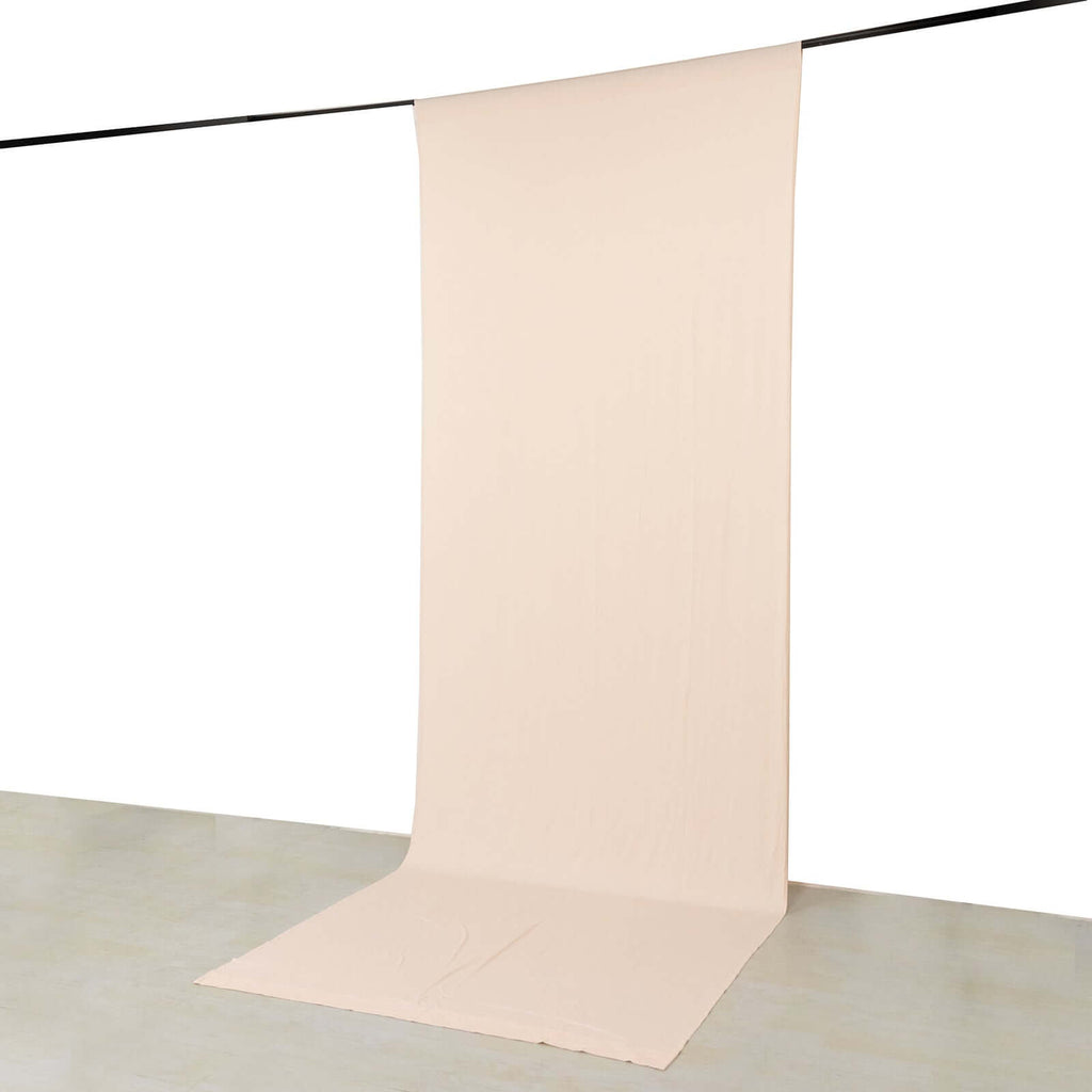 Blush 4 - Way Stretch Spandex Event Curtain Drapes, Wrinkle Free Backdrop Event Panel with Rod Pockets - 5ftx14ft - Bell Racket Store