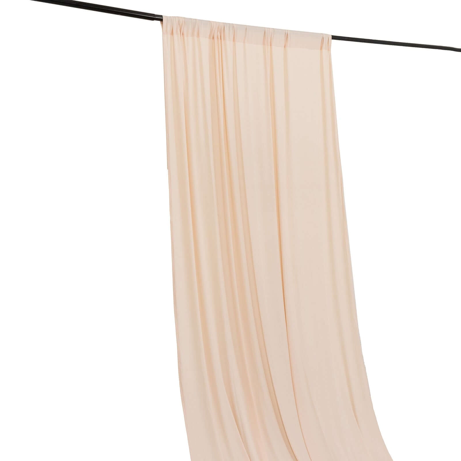 Blush 4 - Way Stretch Spandex Event Curtain Drapes, Wrinkle Free Backdrop Event Panel with Rod Pockets - 5ftx14ft - Bell Racket Store