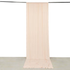 Blush 4 - Way Stretch Spandex Event Curtain Drapes, Wrinkle Free Backdrop Event Panel with Rod Pockets - 5ftx14ft - Bell Racket Store
