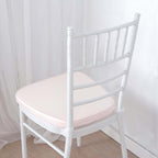Chiavari Chair Cushion with 1.5" Thick Memory Foam and Ties Blush - Stylish Removable Cover for Comfort