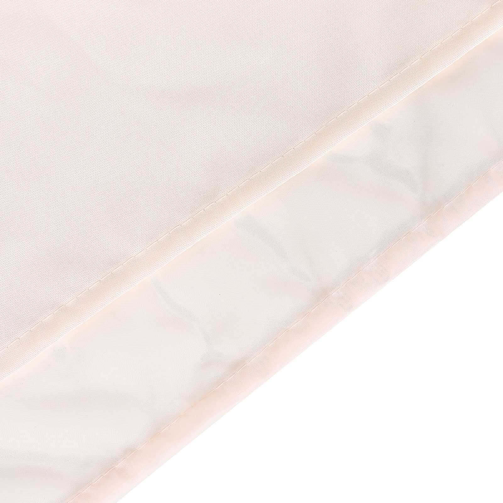 Blush Chiffon Polyester Event Curtain Drapes, Dual Layer Divider Backdrop Curtain Panels with Rod Pockets - 10ftx10ft - Bell Racket Store