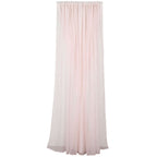 Blush Chiffon Polyester Event Curtain Drapes, Dual Layer Divider Backdrop Curtain Panels with Rod Pockets - 10ftx10ft - Bell Racket Store