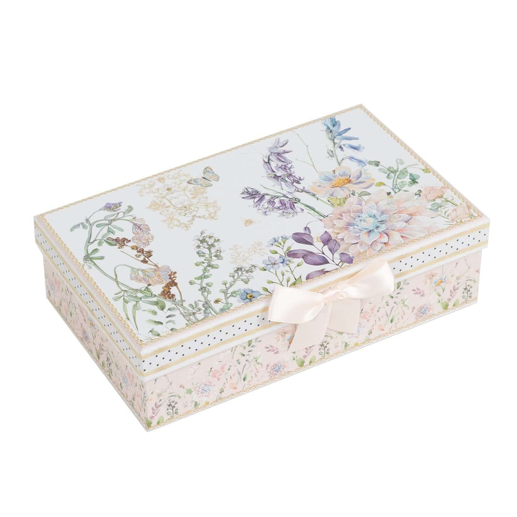 Blush Floral Design Bridal Shower Gift Set, Set of 2 Porcelain Espresso Cups and Saucers with Matching Keepsake Box - Bell Racket Store