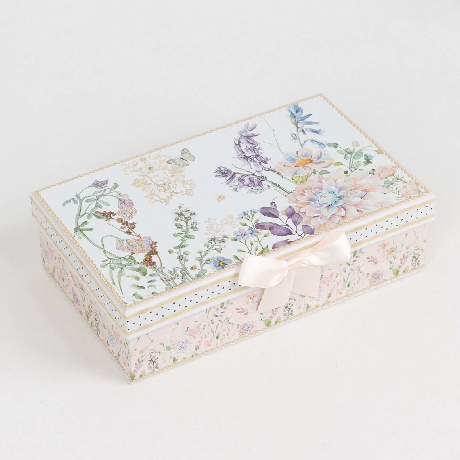 Blush Floral Design Bridal Shower Gift Set, Set of 2 Porcelain Espresso Cups and Saucers with Matching Keepsake Box - Bell Racket Store