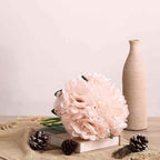 11" Blush Real Touch Artificial Silk Peonies Flower Bouquet