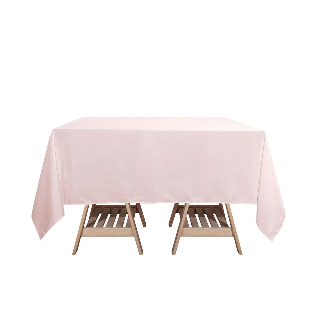 Polyester Square 70"x70" Tablecloth Blush - Wrinkle-Resistant & Durable Table Cover