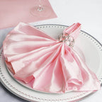 5 Pack Satin 20"x20" Napkins Blush - Luxurious Shine & Smooth Dinner Napkins