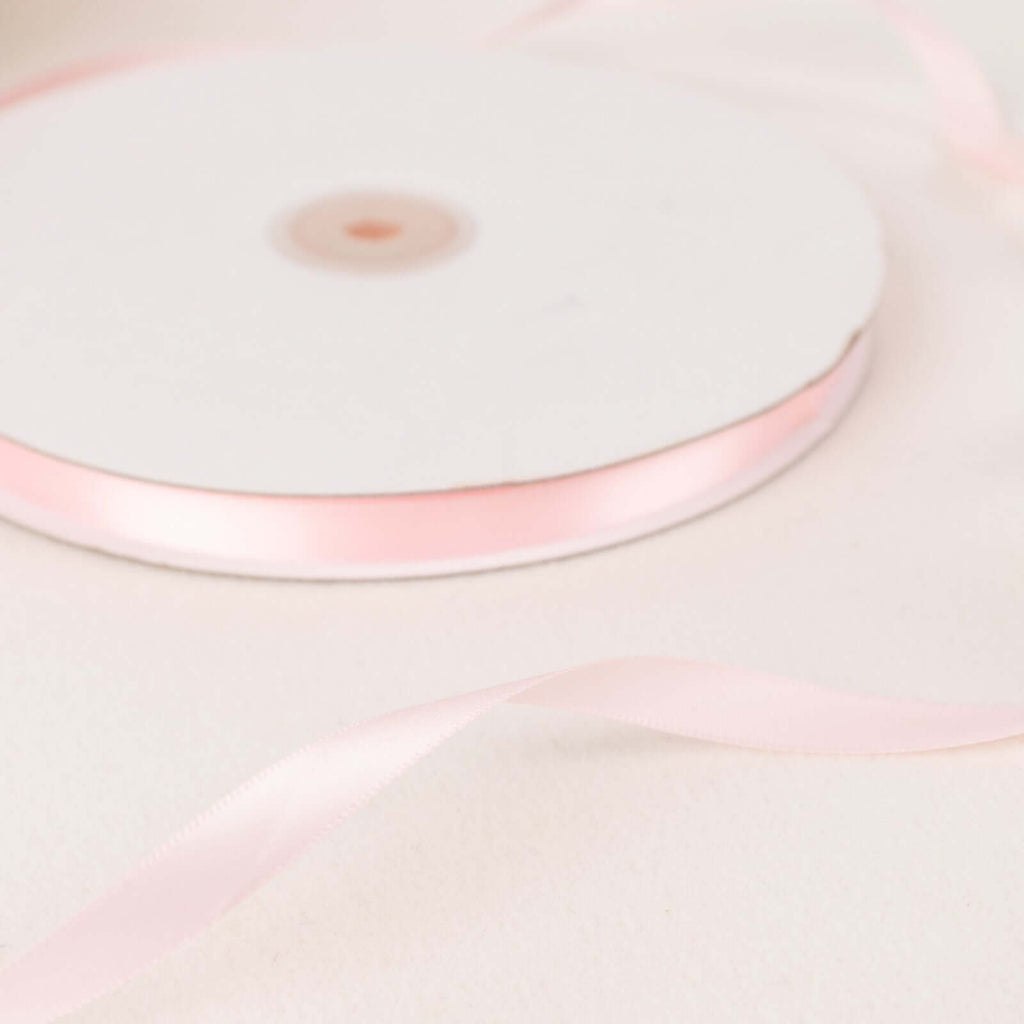 100 Yards 3/8" Blush Single Face Decorative Satin Ribbon