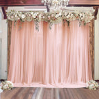 Blush Sheer Backdrop Drape â€“ 5ft x 14ft Wedding Arch & Ceiling Decor Panel, Wrinkle Free with Soft Shimmer - Bell Racket Store
