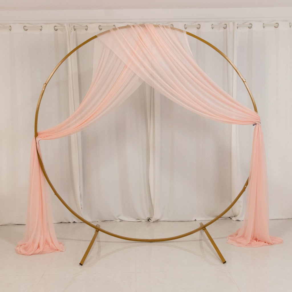 Blush Sheer Backdrop Drape â€“ 5ftx32ft Wedding Arch & Ceiling Decor Panel, Wrinkle Free with Soft Shimmer - Bell Racket Store