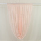 Blush Sheer Chiffon Valance Curtain 4ft x 6ft â€“ Wedding Arch Drape with Rod Pocket, Voile Backdrop Panel - Bell Racket Store