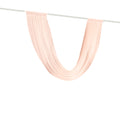 Blush Sheer Chiffon Valance Curtain 4ft x 6ft â€“ Wedding Arch Drape with Rod Pocket, Voile Backdrop Panel - Bell Racket Store