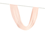 Blush Sheer Chiffon Valance Curtain 4ft x 6ft â€“ Wedding Arch Drape with Rod Pocket, Voile Backdrop Panel - Bell Racket Store