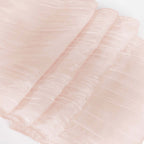 Taffeta 12"x108" Table Runner Blush - Accordion Crinkle Design