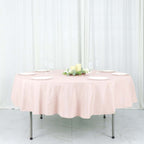 Polyester 90" Round Tablecloth Blush - Stain & Wrinkle-Resistant Table Cover