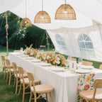 Boho Rattan Dome Pendant Shades â€“ 3 Pack Natural Woven Ceiling Lamp Covers â€“ 16" Round â€“ Shades Only - Bell Racket Store