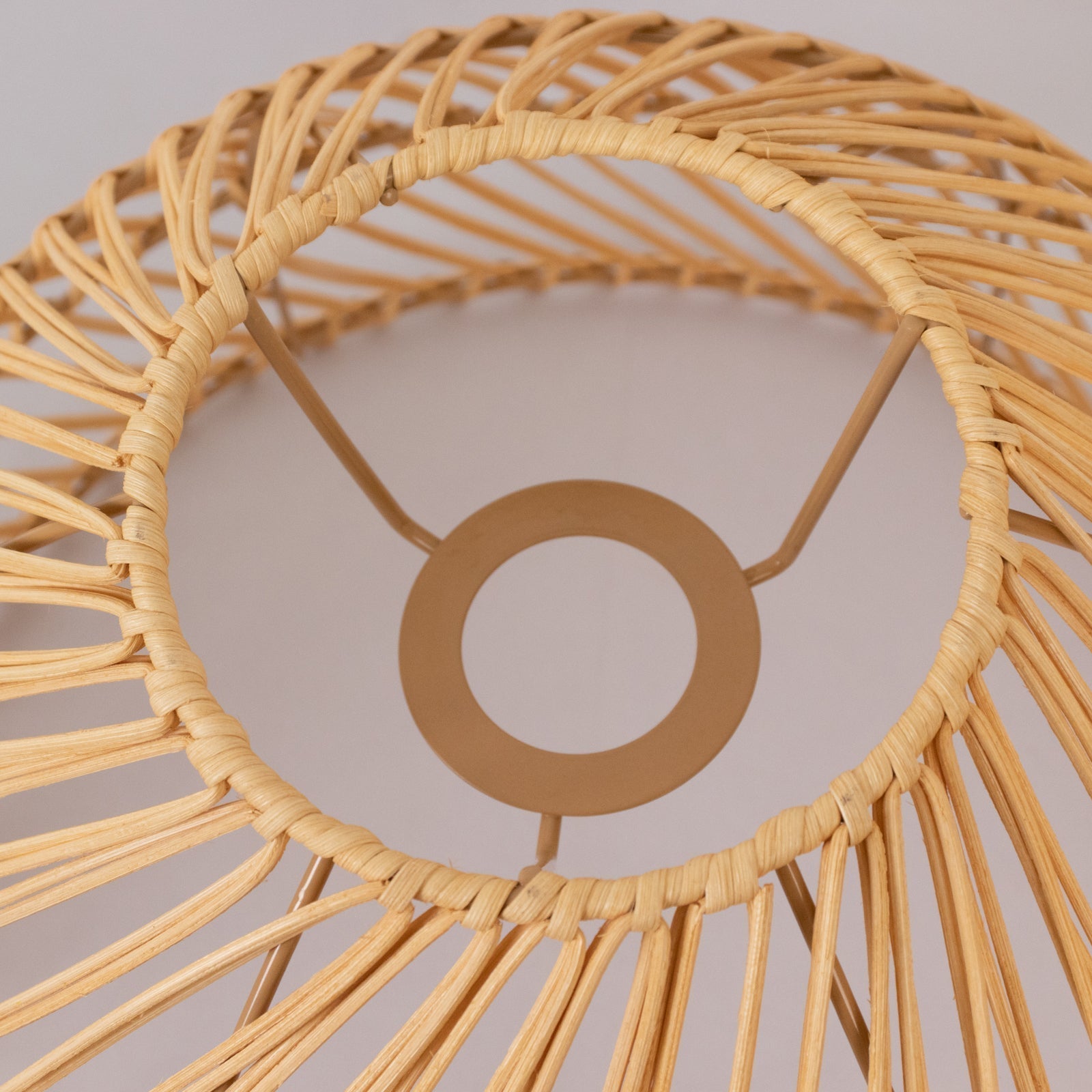 Boho Rattan Dome Pendant Shades â€“ 3 Pack Natural Woven Ceiling Lamp Covers â€“ 16" Round â€“ Shades Only - Bell Racket Store