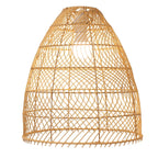 Boho Rattan Light Shades Set of 3 â€“ Natural Woven Pendant Lamp Covers in Cone Shape â€“ 16" 18" 20" â€“ Ceiling Shades Only - Bell Racket Store
