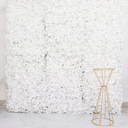 11 Sq ft. White UV Protected Hydrangea Flower Wall Mat Backdrop - 4 Artificial Panels