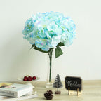 5 Bushes Baby Blue Artificial Silk Hydrangea Flower Bouquets