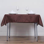 Polyester Square 54"x54" Tablecloth Chocolate - Wrinkle-Resistant & Durable Table Cover