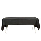 5-Pack Plastic Table Covers Black Rectangle - Reliable PVC Disposable Covers for Gatherings 54"x108"