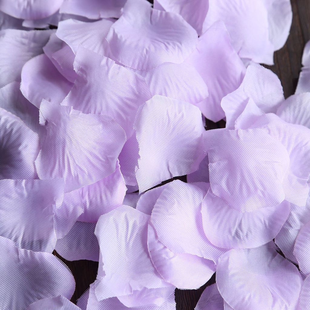 500-Pack Rose Petals Round Design Lavender Lilac Silk Confetti - Decorative Scatters for Tables and Floors